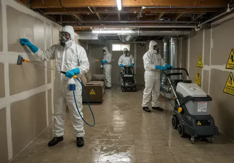 Basement Moisture Removal and Structural Drying process in Grant County, IN